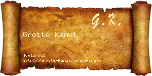 Grotte Kanut névjegykártya